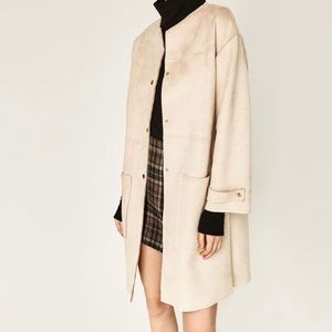 Zara Faux Suede Coat